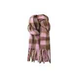 Розовый и коричневый плед