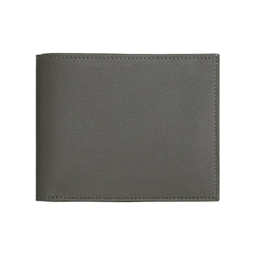 HERMES Citizen Twill Swift Кожа Держатель для карт Мужской Meyer Серый