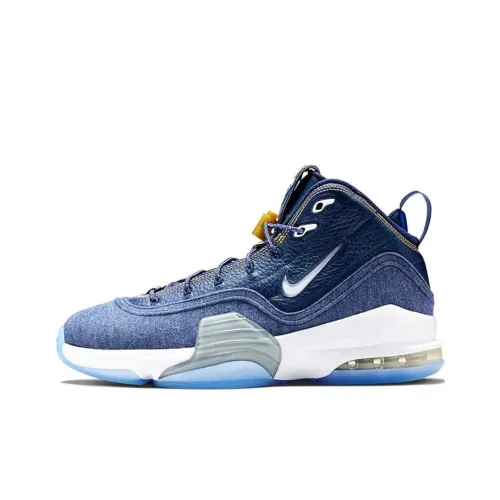 Nike Air Pippen 6 Нескользящий Легкий MID Топ Винтажные Баскетбольные Кроссовки Мужские Синие