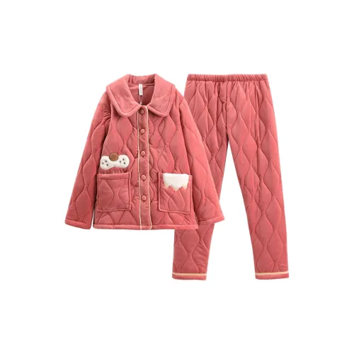 FENTENG FJ240311 Грейпфрутово-красный Женские Пижамные комплекты