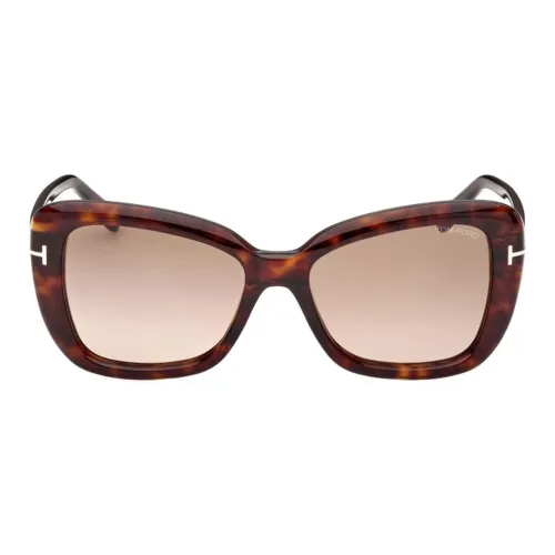 TOM FORD Ацетат Кошачий глаз Солнцезащитные очки Женские Гаванский