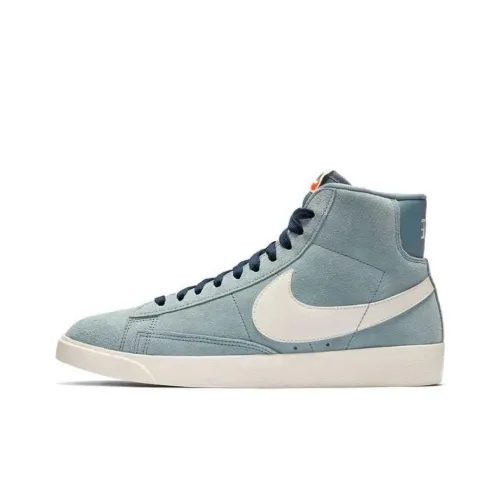 Nike Blazer Abrasion Resistant MID Топ Скейтборд Кроссовки Женские Синий Бежевый