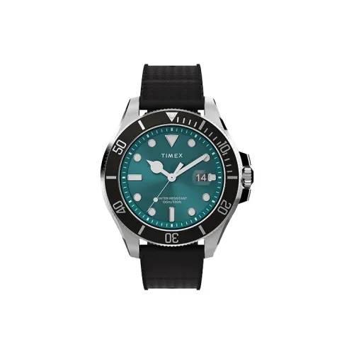 TIMEX TREND Collection Мужские часы Кварцевый механизм Силиконовый ремешок 43 мм Зеленый циферблат TW2V91700