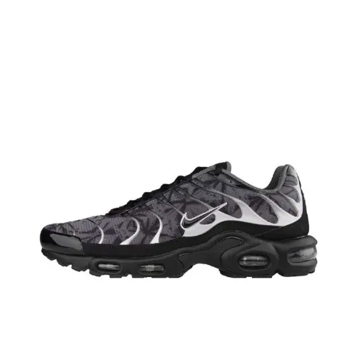 Nike Air Max Plus Амортизация Износостойкие Низкие Кроссовки для Бега Унисекс Черный Серый