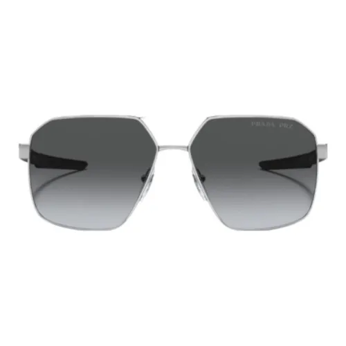 PRADA Aviator Солнцезащитные очки Мужские Серебряные