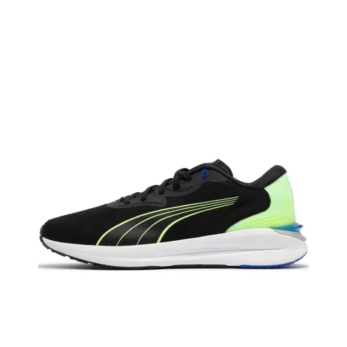 PUMA Electrify Nitro 2 Slip-Resistant Abrasion-Resistant Low Top Casual Running Shoes Men's Black Green PUMA Electrify Nitro 2 Противоскользящий устойчивый к истиранию низкий топ повседневная обувь для бега мужская черный зеленый