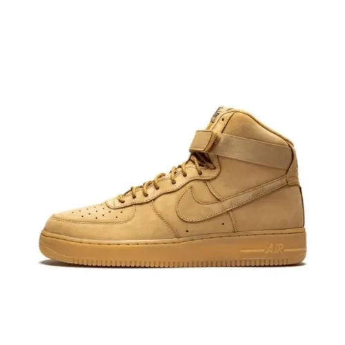 Nike Air Force 1 Термический Slip-Resistant MID Скейтбординг Топ Кроссовки Мужские Коричневые