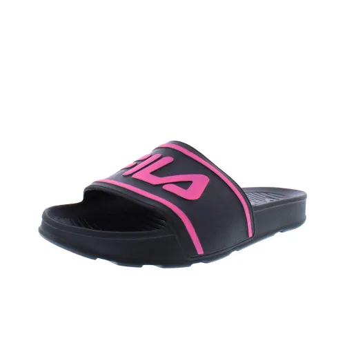 FILA Sleek Slide Тапочки Черно-розовые Женские