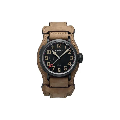 ZENITH Автоматический Механический Механизм Мужские Часы 48mm*40mm*15,8mm Черный