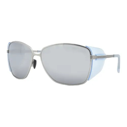 PORSCHE DESIGN Титан Квадратные Солнцезащитные очки Унисекс Серебряный