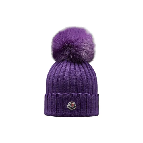 Moncler Шерстяные Шапки Женские Фиолетовые