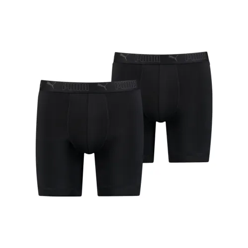 PUMA Боксер Sport Длинный En Microfibre Pour Homme Трусы Мужские 2 упаковки Черный