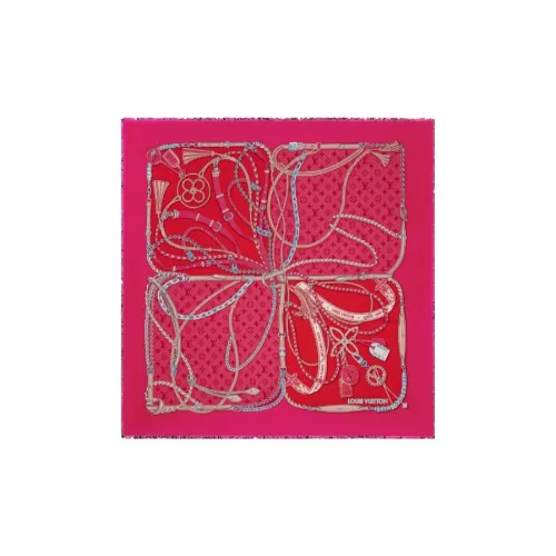 LOUIS VUITTON Вязаные шарфы Женские Розовый Красный