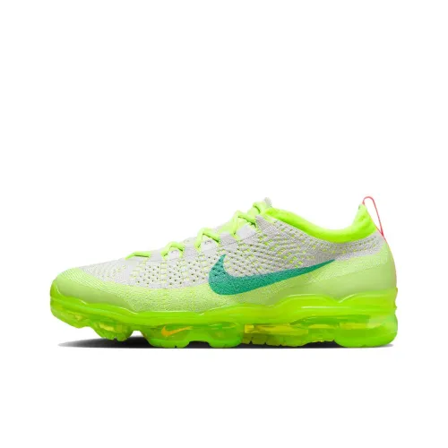 Nike VaporMax Flyknit Low Топ Повседневные Беговые Кроссовки Мужские Зеленые Серые