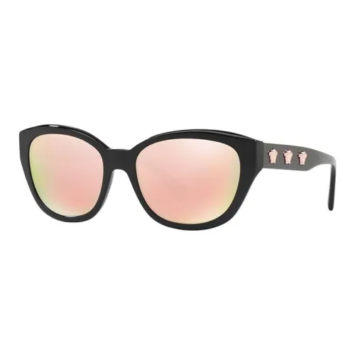 VERSACE Пластик Кошачий глаз Солнцезащитные очки Женские Черный