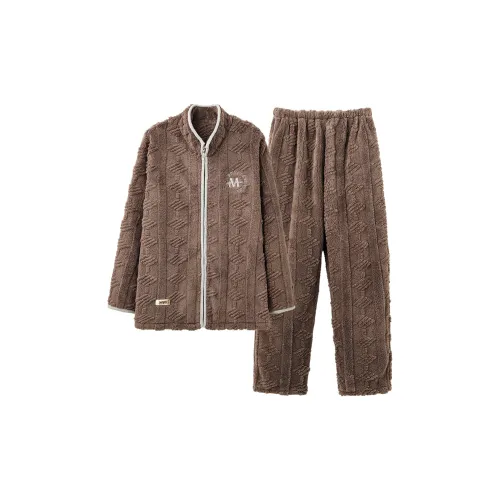 QINJING Хаки Коричневый Мужской Пижамный Комплект