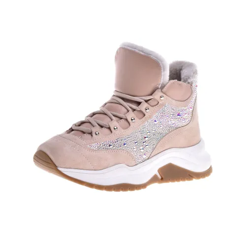 Baldinini Высокий Топ Повседневная Обувь Женская Светло-Розовая