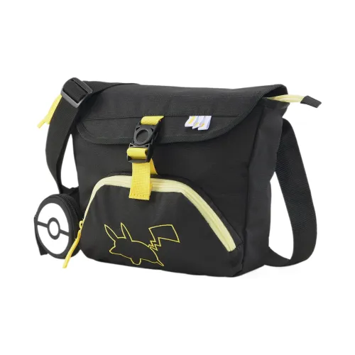 PUMA Переработанный материал Сумка через плечо Сумка Messenger Унисекс Черный и Зеленый