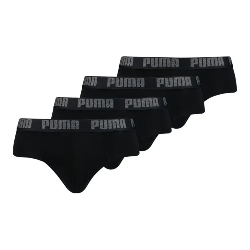 PUMA Lot DE 4 Slips Basiques Pour Hommes Трусы Мужские 4 Пачки Черный