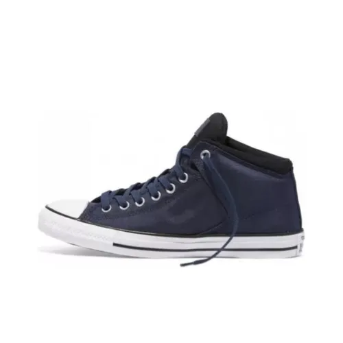 Конверс Ctas HIGH STREET Износостойкий И Легкий Высокий Топ Кеды Унисекс Синий Белый