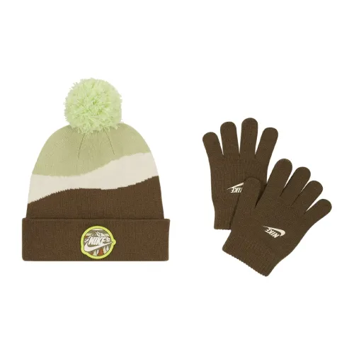 nike Акриловое волокно Нейлон Полиуретан Полиэстер Шапки-бини Детский Коричневый