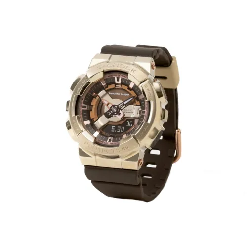 CASIO G SHOCK X Beautiful People совместный бренд Коллаборация Кварцевый механизм Смольный ремешок Часы Унисекс Циферблат часов Кофейный