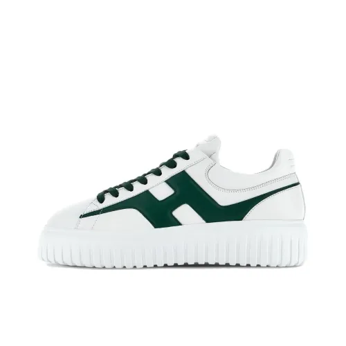 HOGAN H Stripes Дышащие Низкие Кроссовки для Скейтбординга Мужские Белые Зеленые