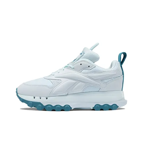 Cardi B x Reebok Classic Leather V2 Low Топ Беговые кроссовки Женские Озерно-голубой