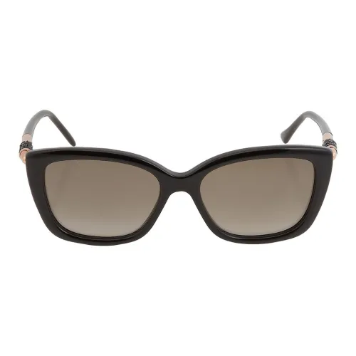 Jimmy Choo Пластик Кошачий глаз Солнцезащитные очки Женские Черный