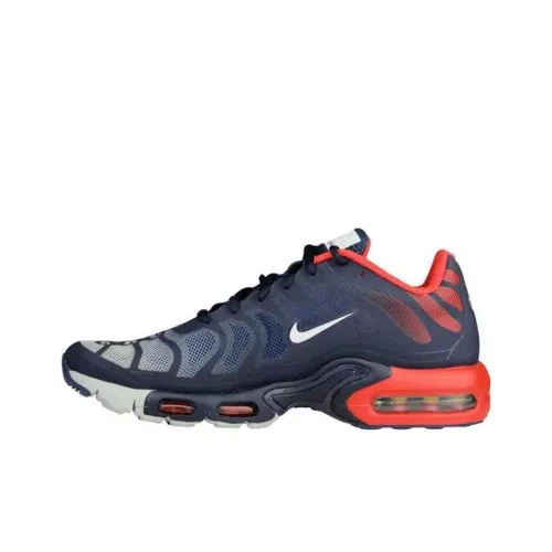 Nike Air Max Plus Hyperfuse Аbrasion Resistant Дышащий Легкий Низкий Топ Повседневная Обувь Унисекс Синий Красный