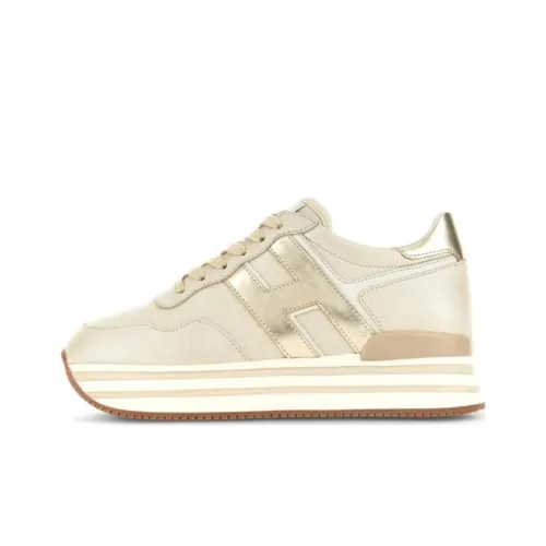 HOGAN H222 Midi Низкий Топ Повседневная Обувь Женская Золотая