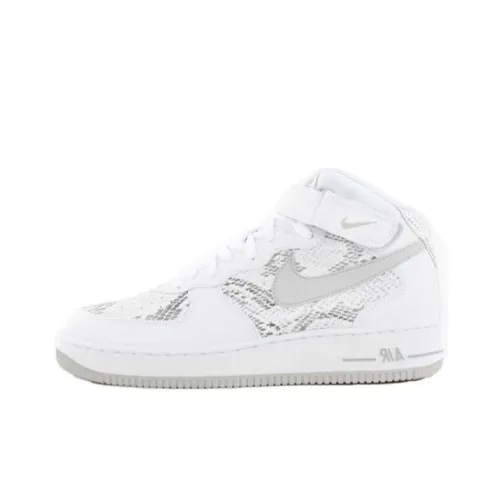 Nike Air Force 1 Slip Resistant Lightweight And Breathable MID Skateboarding Top Shoes Unisex White Найк Эйр Форс 1 Противоскользящий Легкий И Дышащий Мид Скейтбординг Топ Кроссовки Унисекс Белый