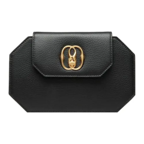 BALLY Коровья кожа Accordion Сумка Одно плечо Через плечо Клатч Женский Черный