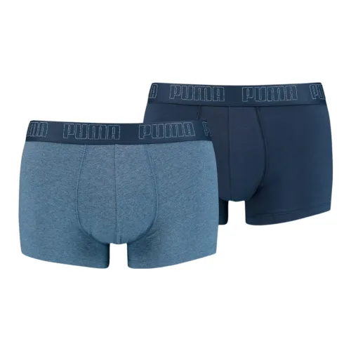 PUMA Lot De 2 Боксеры Короткие Базовые Для Мужчин Нижнее Белье Мужское 2 Пачки Синий