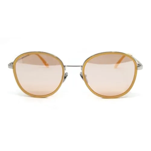 CK Calvin Klein Металл Круглые Солнцезащитные очки Унисекс Оранжевый