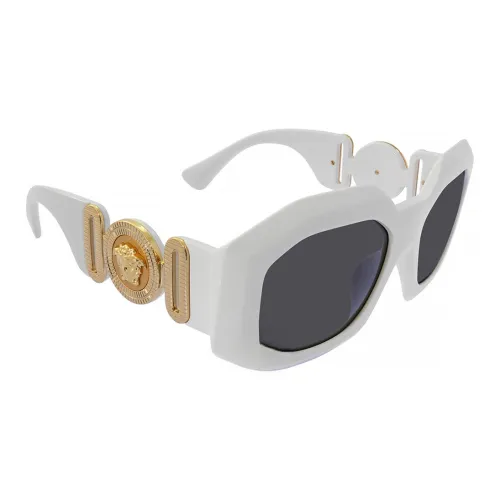 VERSACE Ацетат Нерегулярная форма Солнцезащитные очки Женские Белые
