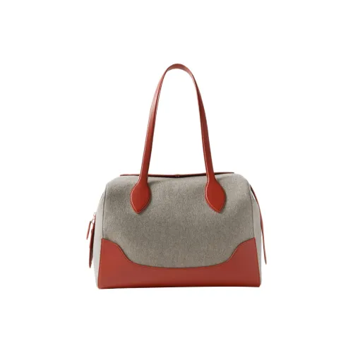 Loro Piana Sesia Felt Корова Кожа Сумка через плечо Большая Женская Красная