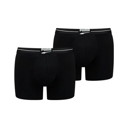 PUMA Lot De 2 Boxers GENTLE RETRO Pour Homme Мужское нижнее белье 2 упаковки черный