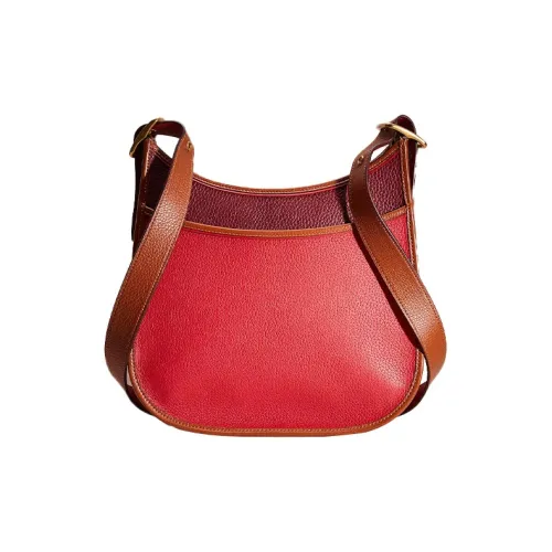 COACH Frankie Дубленая кожа Перчатка Сумка через плечо Маленькая Женская Латунь и Красное яблоко Многоцветная