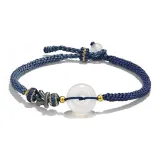 Мирный Браслет с подвеской "Good Luck" и шнурком для мужчин