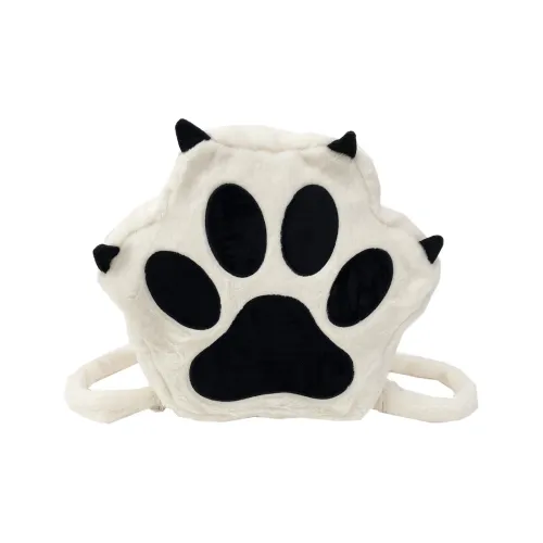 BALANG Велюр Рюкзак Стандартный Женские Черный Белый