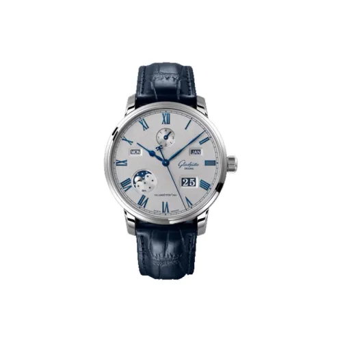 Glashütte Original Автоматический Механический Часы Мужские SENATOR 42mm*12,8mm Серебряные