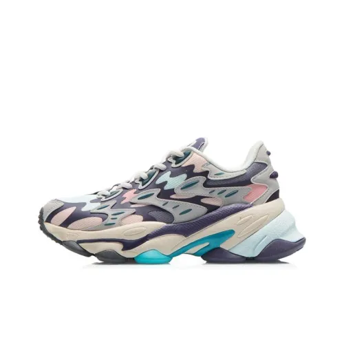 LINING CF Tracing Амортизаторы Oтскок Низкий Топ Casual Женский Португальский Серый Фиолетовый