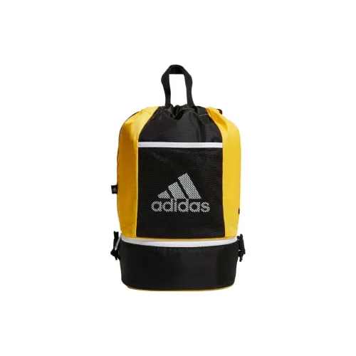 Adidas Переработанный полиэстер рюкзак мужской черный и желтый