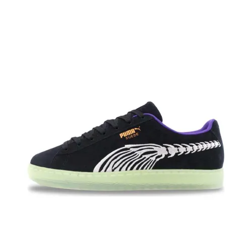 PUMA Suede Haunted Амортизация Низкий Топ Скейтборд Кроссовки Мужские Черные