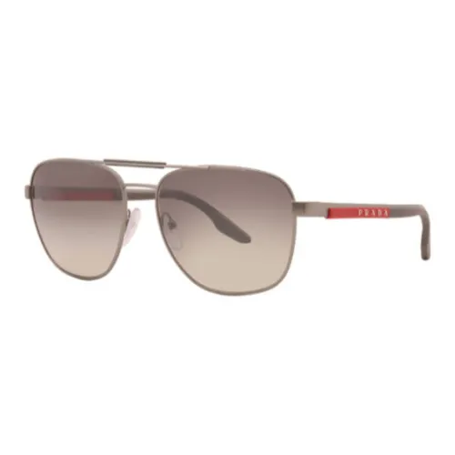 PRADA Металл Aviator Солнцезащитные очки Мужские Коричневые