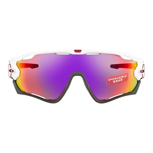 Oakley Пластик Нерегулярная форма Солнцезащитные очки Мужской Белый