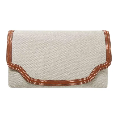 Loro Piana Canvas Bag Clutch Женская Light Gray Brown