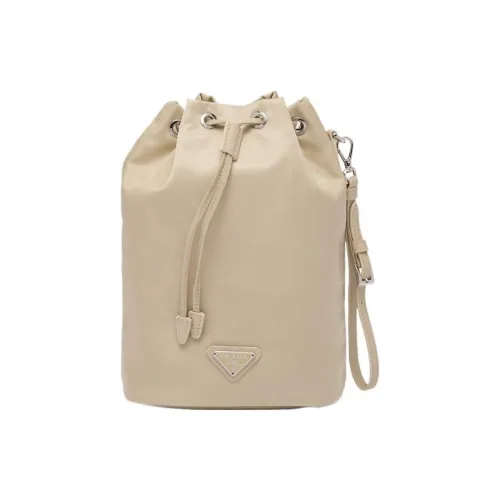 PRADA Ткань Сумка-ведро Сумка Женская Пустыня Бежевый