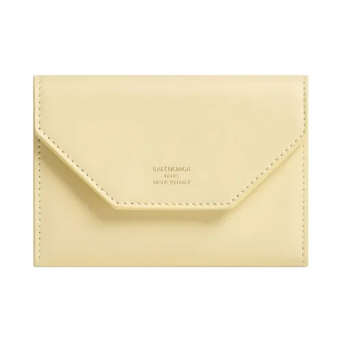 Balenciaga Smooth Calfskin Key Pouch Women's Light Yellow Баленсиага Smooth Calfskin Key Pouch Женские Светло-Желтый